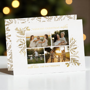 Merriest Christmas Wishes Gold Foil 4 Photo