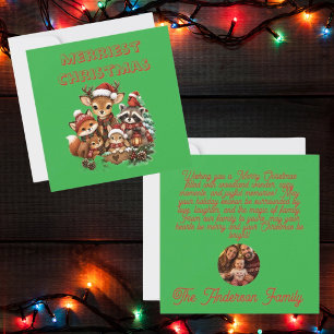 Merriest Christmas Woodland Creatures Family Photo
