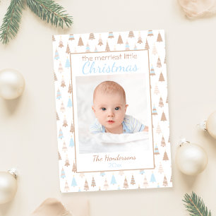 Merriest Little Christmas Baby Boy Holiday Card