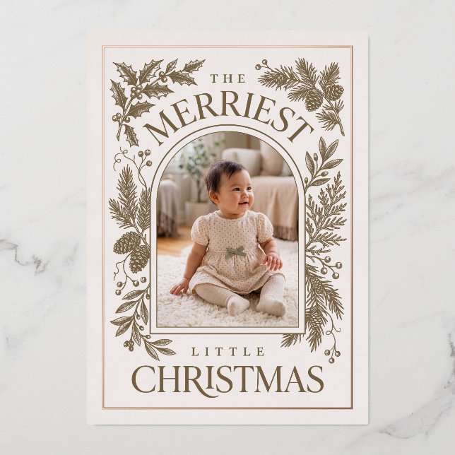 Merriest Little Christmas Vintage Botanical Brown (Front)