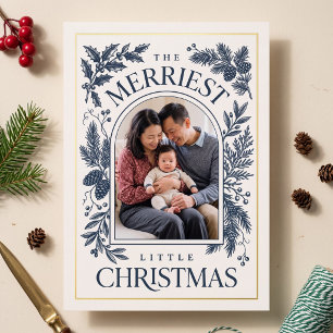Merriest Little Christmas Vintage Botanical - Navy
