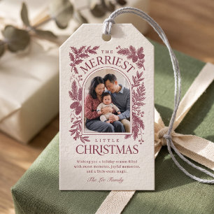 Merriest Little Christmas Vintage Botanical - Red Gift Tags
