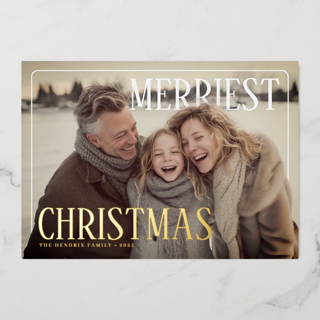 Merriest Modern Christmas Photo (Front)