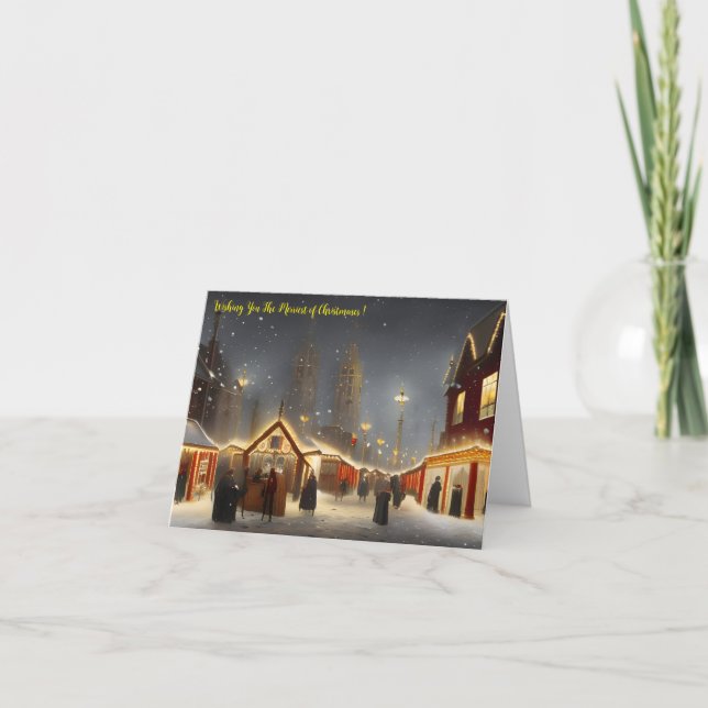 Merriest of Christmases Greetings Card  (Front)
