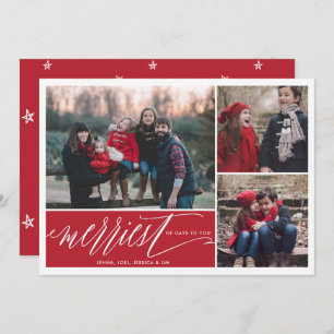 Merriest of Days Christmas Holiday 3 Photo Card