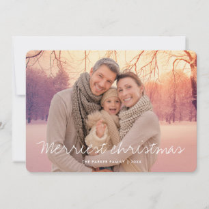 Merriest Script Christmas Photo Card