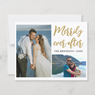 Merrily Ever After 2 Photo Wedding Announcement