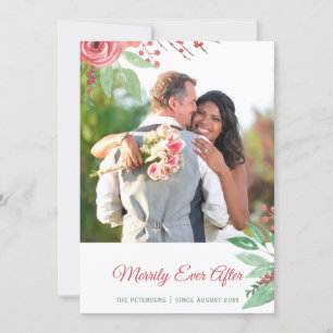 Merrily Ever After Christmas holiday photo Card