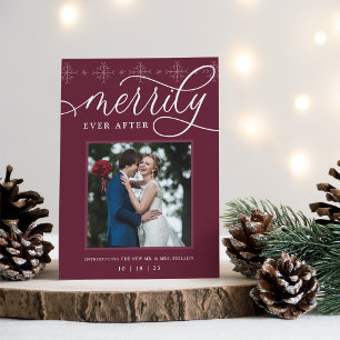 Merrily Ever After Holiday Wedding Announcement