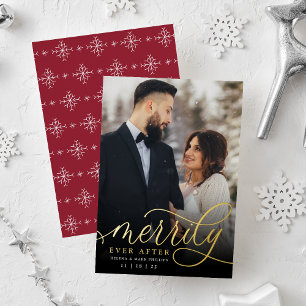 Merrily Ever After   Holiday Wedding Announcement