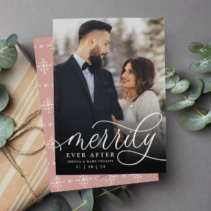 Merrily Ever After   Holiday Wedding Announcement