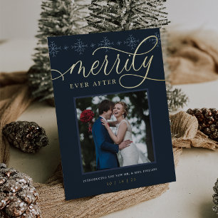 Merrily Ever After Holiday Wedding Announcement
