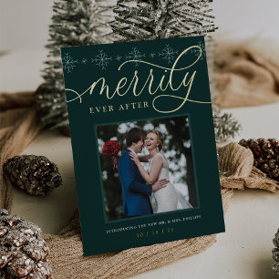 Merrily Ever After   Holiday Wedding Announcement