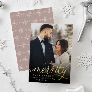 Merrily Ever After   Holiday Wedding Announcement