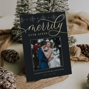 Merrily Ever After Holiday Wedding Announcement