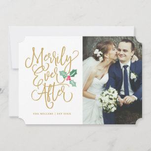 Merrily Ever After Wedding Holiday/Thank You Photo Invitation