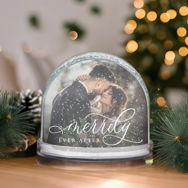 Merrily Ever After | Wedding Photo Snowglobe (Creator Uploaded)