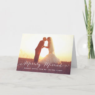 Merrily Married Christmas Photo Holiday