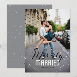 Merrily Married Couple Holiday Card