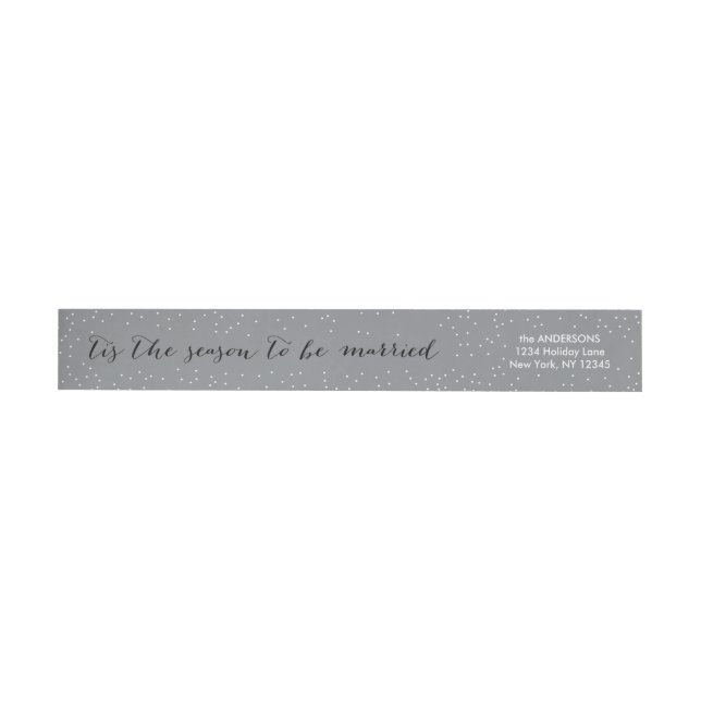 Merrily Married Couple Holiday Wrap Around Label (Individual)