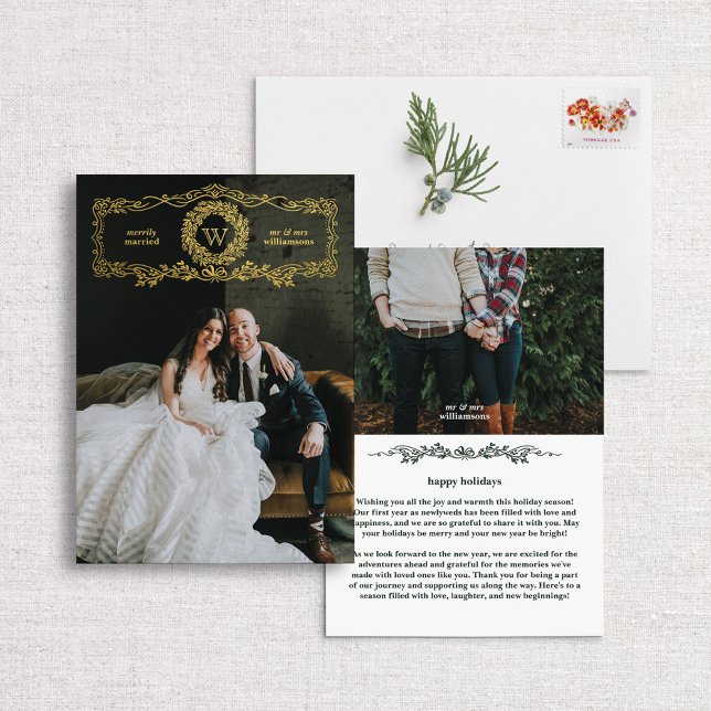 Merrily Married Monogram Wreath (Creator Uploaded)