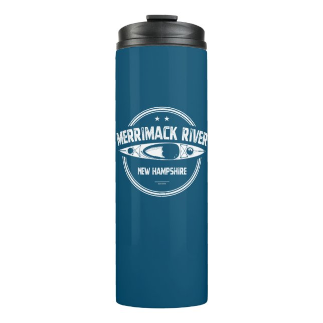 Merrimack River New Hampshire Kayak Thermal Tumbler (Front)