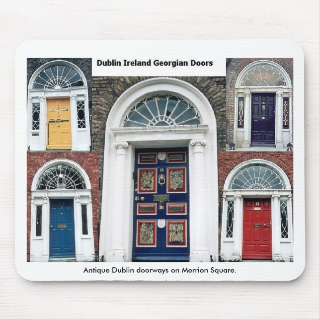 Merrion Square Dublin Doorways Mouse Pad (Front)
