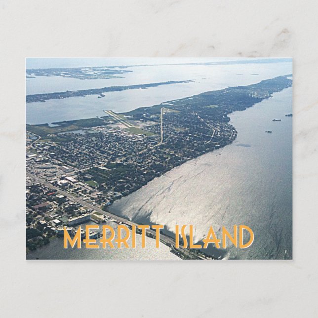 Merritt Island Florida aerial view Postcard (Front)