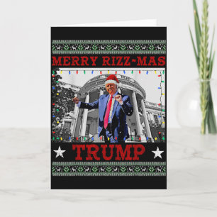 Merrry Rizzmas Trump Funny Humorous Trump Dance Ch Card