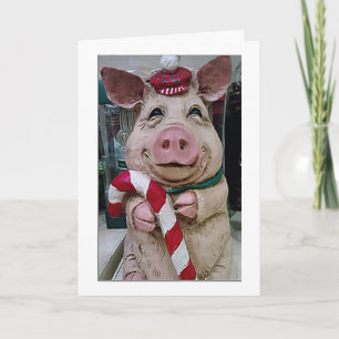 MERRY 1st CHRISTMAS FROM CHRISTMAS PIGGY Holiday Card