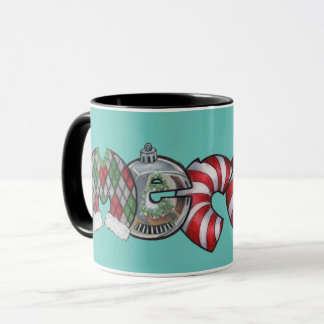 "Merry" a Christmas Mug with hand lettered design