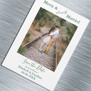 Merry & Almost Married Save The Date Magnet