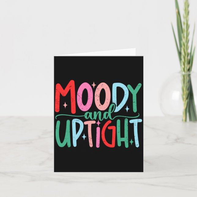 Merry &amp; Bright Moody &amp; Uptight Matching Co Card (Front)