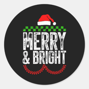Merry &amp; Bright Moody &amp; Uptight Matching Co Classic Round Sticker