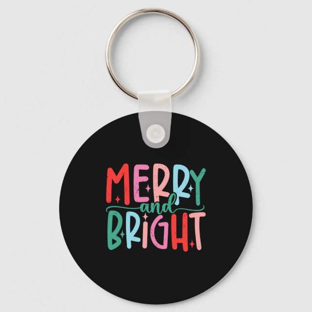 Merry &amp; Bright Moody &amp; Uptight Matching Co Key Ring (Front)