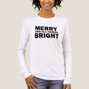 Merry and All Things Bright   Holiday Christmas Tri-Blend Shirt