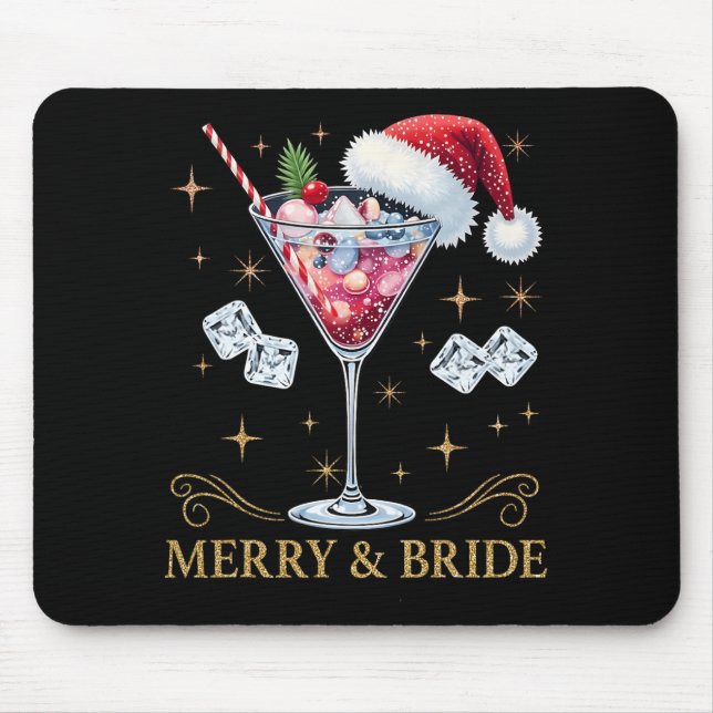 Merry And Bride Bachelorette Party Tail Drink Chri Mouse Pad (Front)