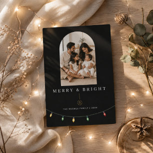 Merry and Bright Arch Christmas Photo Holiday Card
