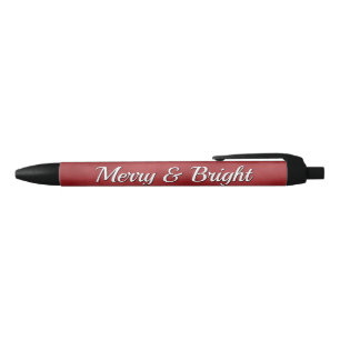 Merry and Bright Black Ink Pen