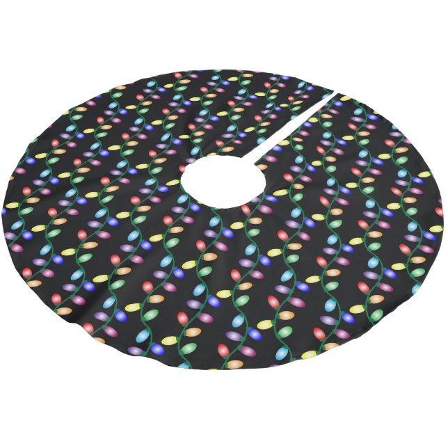 Merry and Bright  Brushed Polyester Tree Skirt (Angled)