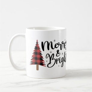 Merry and Bright Buffalo Plaid Tree Coffee Mug