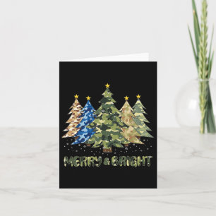 Merry And Bright Camo Christmas Tree Merry Christm Card