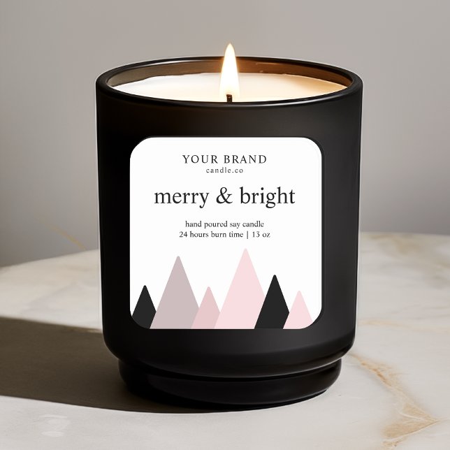 "Merry and Bright Candle Label | Festive Holiday (Creator Uploaded)