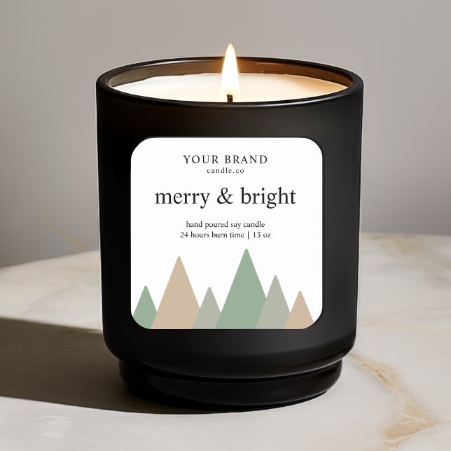 "Merry and Bright Candle Label | Festive Holiday (Creator Uploaded)