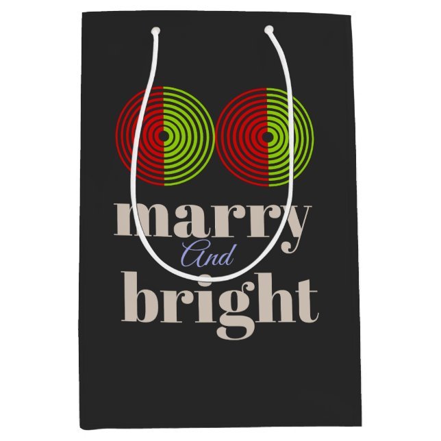 "Merry and Bright: Celebrate the Joy of the Season Medium Gift Bag (Front)