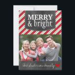 Merry and Bright Chalkboard Christmas Photo Cards<br><div class="desc">Modern Merry and Bright Chalkboard Holiday Photo Cards - Created by Colourful Designs Inc. All text can be modified! All designs are protected under Copyright 2008-2013.</div>