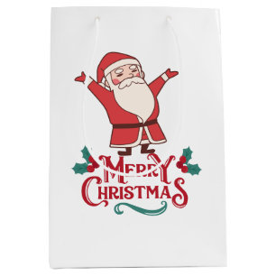 Merry and Bright Christmas 2023 Family Holiday Medium Gift Bag