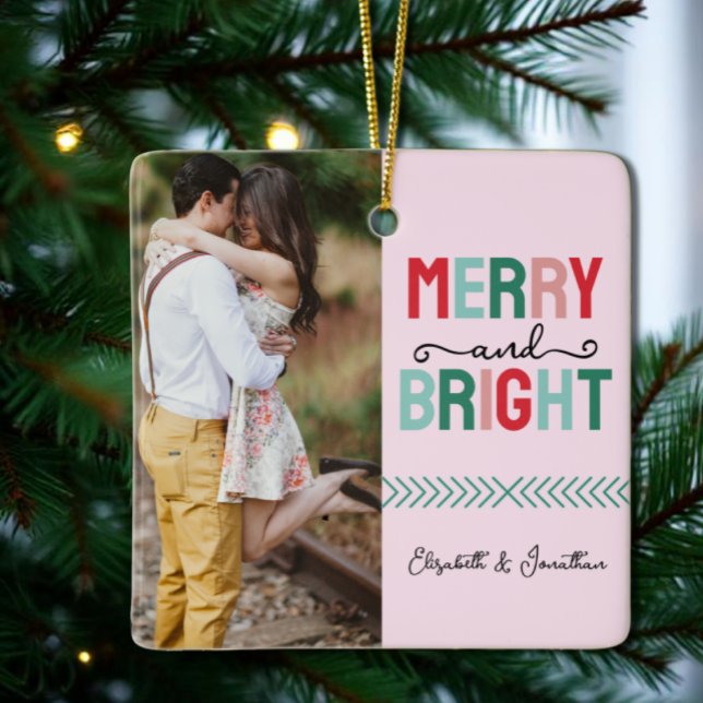 Merry and Bright Christmas Ceramic Ornament (Creator Uploaded)
