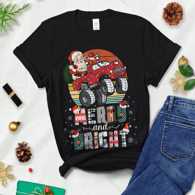 Merry and Bright Christmas, Christmas Car T-Shirt (Creator Uploaded)