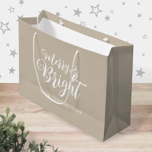 Merry and Bright Christmas Company Large Gift Bag